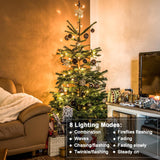 2 Pack Christmas String Lights Battery Operated, 33Ft 100 Led Fairy Lights Waterproof Green Wire Wreath Lights Tree Ligh