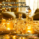 6 Pack Fairy Lights Battery Operated with Remote and Timer 7FT 20 LED Warm White Firefly String Lights for Mason Jars Wedding Party Decor