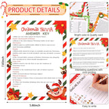 54 Pcs Christmas Trivia Party Game Cards,Christmas Word Search Trivia Scramble Game Cards Set For Xmas Eve Winter Party Supplies Coworkers Holiday Activity