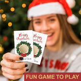 Merry Christmas Scratch Off Cards With Stickers - Xmas Wreath Scratch & Win Game Cards - 40Pcs Lottery Game Cards For Group Kids & Adult Prizes Activity - A06, White & Green