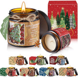 8 Pcs Christmas Scented Candles Gifts 4 Oz Christmas Soy Candles Bulk Xmas Holiday Candle Gift Set Women Men Aromatherapy Candle With Gift Boxes For Winter Holiday Gifts Xmas Party Decor