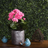 Vickerman Everyday Artificial Pink Geranium Bush 15.25" Long - Premium Faux Floral Decor for Wedding or Everyday Arrangements - Maintenance Free Flowers