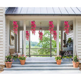 2Pcs Bougainvillea Artificial Hanging Flowers 41.3" Hot Pink Bougainvillea Artificial Vine Uv Resistant Silk Fake Hanging Plant For Outdoor Indoor Wedding Home Garden Patio Porch Decor (Hot Pink)