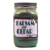 Balsam And Cedar Candle ~ 16Oz All Natural Premium Soy Candle ~ Mason Jar Candle