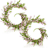 2 Pack 6 Ft Artificial Wildflower Garland Spring Summer Garland Faux Flower Hanging Vine Decor Spring Wreath For Indoor Outdoor Home Door Window Wall Wedding Arch Porch Decor