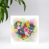 Love Anniversary Greeting Card, Handmade 3D Quilling Card For Love Friend Mom Birthday, Wedding, Engagement, Mothers Day, Heart Shaped, Luxury Paper Card With Envelope (Heart Flower)