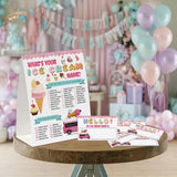 What'S Your Ice Cream Name Card Game, Baby Shower Games, 30 Name Stickers And 1 Sign, Birthday Game For Adult Parties(Ptmzg14)
