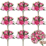 8 Packs Peonies Artificial Flowers, Mixed Pink Artificial Peonies, Silk Peonies Flowers Fake Peonies Artificial Flowers Peonies Bouquet For Centerpiece Table Wedding Party Home Decor