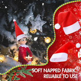 150 Pieces Mini Santa Hats For Crafts Small Santa Hats Christmas Mini Wine Bottle Holder White And Red Santa Hat Christmas Lollipops Cover Cap For Xmas Tree Party Table Doll Dinnerware Decoration