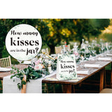 How Many Kisses Are In The Jar Sign, Greenery Bridal Shower Game, Eucalyptus Baby Shower Sign & Tickets, Wedding/Engagement Party Supplies Decorations - (1 Sign + 50 Find Cards) - 08