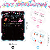 Touchdowns Or Tutus Gender Reveal Poster Sign Party Supplies Decorations Boy Or Girl With 72 Pcs Gender Reveal Stickers For Summer Baby Shower Gender Reveal Decorations (Touchdowns Or Tutus)