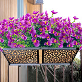 Artificial Plastic Flowers For Outdoors,20 Bundles Outside Fake Flowers Uv Resistant Flower Faux Plants For Outdoor Home Garden Yard Décor(Fuchsia)