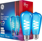 GE Smart ST19 Edison LED Bulbs 2 Pack Color Changing WiFi Light 60W Equivalent Alexa Google Home
