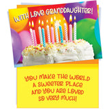 - Birthday Card For Granddaughter - Made In Usa - Perfect Size: Opens To A Generous 10" X 7.75" - 95367