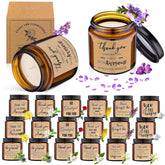 20 Pcs Thank You Gifts Candles 3.5 Oz Employee Appreciation Inspirational Scented Soy Wax Candle Thank You Gift Christmas Gifts For Coworker Women Volunteer Teacher(Grateful,Brown)