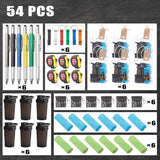 6 Sets Adults Sprinkle Gifts 54 Pcs With Multi-Tool Kit For Men Includes Bottle Opener, Pen, Precise Tape Measure With Cleaning Cloth, Ideal For Adult Party Game Prizes (Mixed Colors)