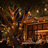 21FT Solar String Lights with 10 Flickering Flame Bulbs Waterproof Patio Garden Lights