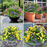 Artificial Flowers For Outdoors, Artificial Plants Uv Resistant Fake Flowers Greenery Shrubs Plants For Decoration Outdoor Plants Hanging Planter Home Garden Decor (12 Bundles)