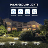 12 Pack 4.6 Inch Solar Garden Lights Waterproof White Landscape Pathway Lights