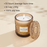 Amber Candles For Home Scented, Gifts For Women & Men, Luxury Glass Jar Candle, Natural Soy Wax, Home Decor, 55 Hours Long Burning, 8.1 Oz