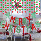 Red And Green Merry Christmas Banner Merry Christmas Garland Banner, Christmas Party Banner Merry Xmas Banner For Xmas Holiday Fireplace Mantle Home Decor
