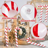 12 Pcs Inflatable Candy Canes For Christmas Decorations,Large Candy Sticks With Red And White Stripes,Candy Canes Balloo