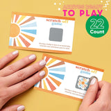 Big Dot of Happiness Retro Sunshine Baby Shower Scratchers, Here Comes The Son Boy Boho Party Game Scratch Off Cards - 22 Count