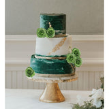Artificial Roses With Stems,30Pcs Green Glitter Roses Silk Roses Artificial Flowers For Crafts Wedding Bouquet Home Decoration(Green)