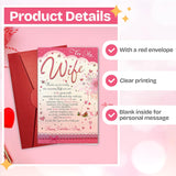 Valentines Day Card For Wife - Romantic Message, Heartfelt Gifts For Wife, Wifey, Her - Valentine'S Gift For Her From Husband, Him - Greeting Card