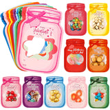 Valentines Day Cards For Kids Classroom – 50 Pack Candy Jar Colorful Valentine Cards With Treat Bags, Cute Kids Exchange Cards For School Activities & Parties (Candy Not Included)