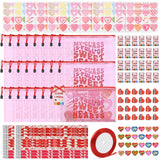 24 Pack Valentines Gifts For Students Classroom Exchange - Bulk Valentines Party Favors Birthday Goodie Bags Class Rewards Prizes Stationery Set With Reusable Zipper Pouches With Cards