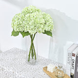 21" Real Touch Hydrangea Artificial Flowers With Long Stem & Leaves, Full Latex Faux Hydrangea Flowers For Home Decor Party Floral Arrangements Wedding Bouquets Centerpieces, Green 3Pcs