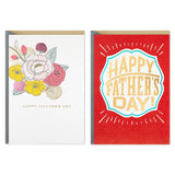 Hallmark Pack of 1 Mothers Day Card and 1 Fathers Day Card (A Day As Wonderful As You, Amazing Dad)
