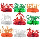 Christmas Honeycomb Centerpieces Jesus Christmas Decorations Religious Christmas Decorations For Christmas Party Table Decorations Christmas Party Decorations Christmas Party Supplies