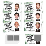 Bridal Shower Games - Who Has The Groom Scratch Off Cards - Rustic Greenery Scratch Off Cards & Stickers - Bachelorette Party Game - Girls Night Out Activity - Bride Shower Supplies Decorations - 36 Pcs(D02)