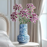 5Pcs Artificial Dianthus Blooms With Stem Silk Flowers For Arrangement Wedding Centerpiece Party Home Kitchen Decor (Purple)