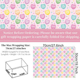 10 Sheets Galentine'S Day Conversation Heart Wrapping Paper - Not Roll - 19.7 X 27.6 Inch Romantic Love Heart Patterns Gifts Wrap Paper For Valentine’S Day Wedding Party Supplies