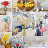 Artificial Orchid Silk Fake Flowers Faux Dancing Lady Orchids Stems Flower 10 Pcs Real Touch For Wedding Home Office Party Hotel Yard Decoration Restaurant Patio Festive Furnishing(Yellow)