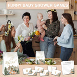 Find The Baby Food Party Games, Woodland Baby Shower Game Set (1 Standing Sign + 20 Answer Cards + 6 Number Cards), Safari Animals Name The Baby Food Game, Baby Shower Favors Decorations(02)