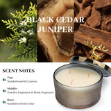 Sandalwood Scented Candle Gift For Women - 10.58 Oz 3 Wicks Natural Soy Wax Large Candle, 50-Hour Burn Time Aromatherapy Candle For Home & Relaxation