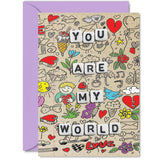 Sweet & Romantic Anniversary Love Card For Partners - Doodle Love - Cute Letter For Husband/Wife, Boyfriend/Girlfriend - Anniversaries, Valentine'S, Or Just Because - A5 W/Envelope