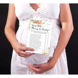White Floral Peach Guess Who Mommy Or Daddy Game, Baby Shower Games, Pack Of 30 Game Cards, Gender Neutral Boy Or Girl - Fa35