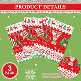 3 Pack Christmas Ugly Sweater Tablecloths Decoration Plastic Table Covers Merry Christmas Xmas Winter Holiday Birthday Party Decor, 54 X 108 Inch