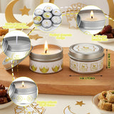20 Pcs Eid Mubarak Candles Muslim,Islam Meditation,1 Ounce Ramadan Scented Wax Candles,Allah Assorted Scent Gift For Family Wedding Holiday Celebration Party Supplies (White Gold)