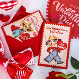 36 Pack Vintage Valentine'S Day Greeting Cards Retro Boys Girls Prints Note Cards With Red Envelopes Stickers 4 X 6 Inch Blank Note Cards For Wedding Anniversary Supplies, 9 Design