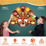 Thanksgiving Football Toss Games Fall Festival Turkey Board Thanksgiving Party Favors With 12 Balls And 2 Hooks Turkey Yard Games For Family Adults Activities Indoor Outdoor Sports Fun Decoration