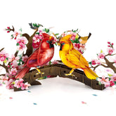 Anniversary Pop Up Card With Cardinal Couple Design