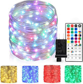 80FT Outdoor Rope String Lights 240 Color Changing LED Lights Waterproof Plug In Decorative Lighting for Patio Garden Wedding Christmas Party Backyard Decor