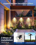10 Pack Solar Spot Lights IP65 Waterproof Warm White Landscape Flood Lights