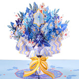 Winter Pop Up Card, 3D Magic Bouquet, Gift For Winter, Christmas Or Holidays Gift, 5" X 7" Cover - Includes Envelope And Note Tag
